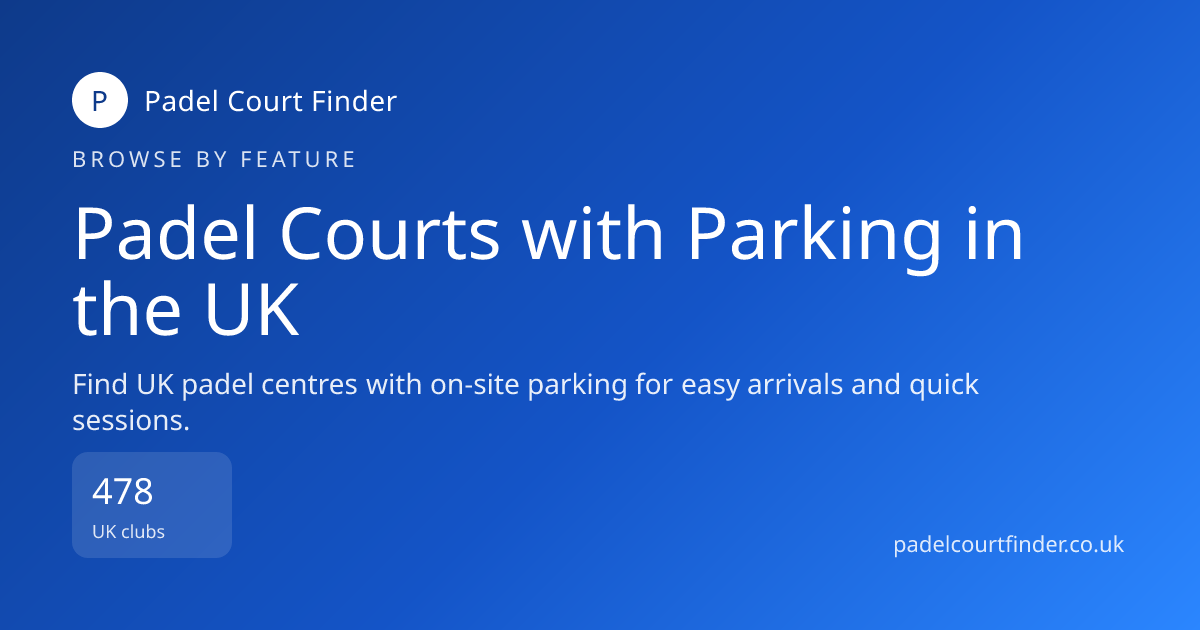 Padel Courts with Parking in the UK | Padel Court Finder | Padel Court ...