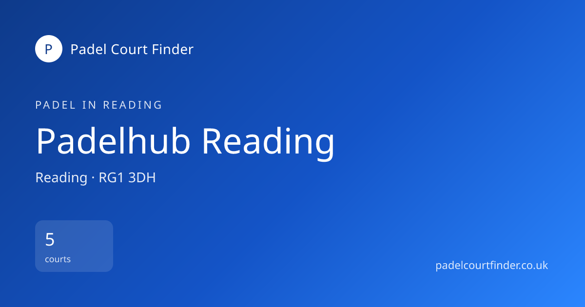 Padelhub Reading - Padel Court in Reading | Padel Court Finder | Padel ...